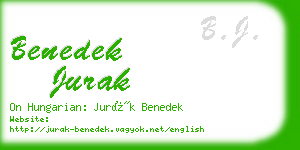 benedek jurak business card